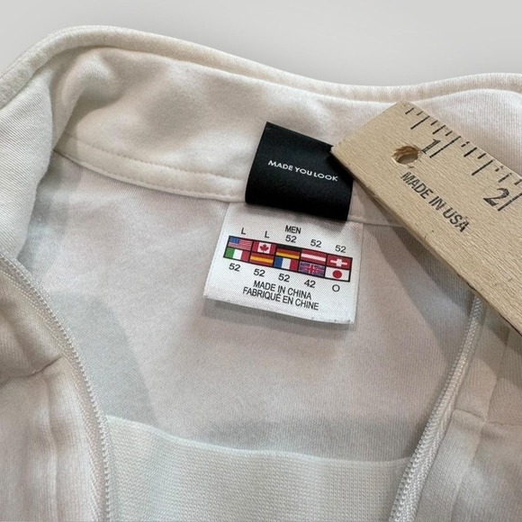 Spyder Pullover Mens Large White 1/4 Zip Long Sleeve Ski Base Layer Top Stretch - Picture 4 of 9